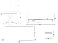 Tavolino letto Trasformabile mod.Tabed